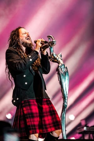 Jonathan Davis of Korn performs at Rocklahoma 2019 in Pryor. [Photo provided]