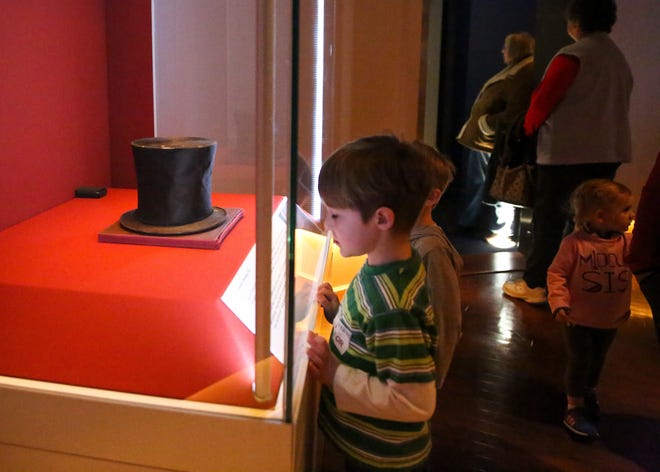The Abraham Lincoln Presidential Library says the hat in its collection was owned and worn by Lincoln, but a previously undisclosed report by historians and an FBI analysis may undermine that claim. The hat was briefly on display in the Abraham Lincoln Presidential Museum last year. [Rich Saal/The State Journal-Register]