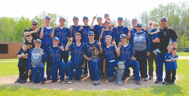 The Inland Lakes varsity baseball team won a fourth consecutive Division 4 district title after capturing an 8-3 victory over Harbor Light in the championship game in Pellston on Friday. The Bulldogs will now face Pickford in a regional semifinal contest in Rudyard on Wednesday at 3 p.m.