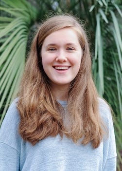 Elizabeth Grace Miller, who graduated from Habersham School this month, was named a National Merit Scholarship winner. [photo by Janet Powell]