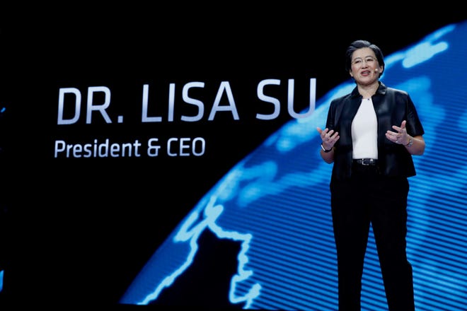 AMD President and Chief Executive Officer Dr. Lisa Su delivers a keynote address at CES 2019, AMD's first appearance as a keynote speaker a CES. [CES]
