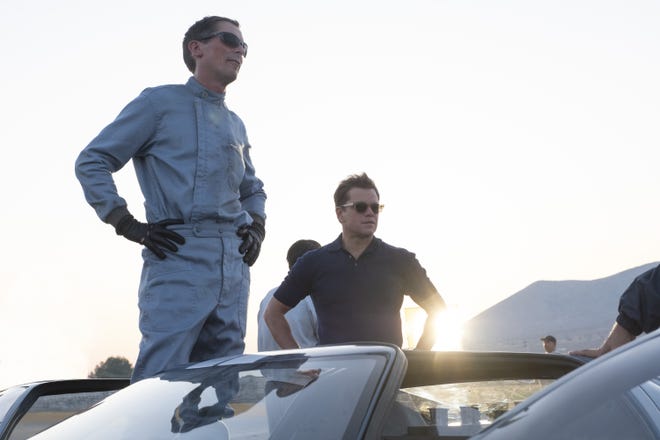 Christian Bale and Matt Damon in Twentieth Century FoxþÄôs FORD V. FERRARI.