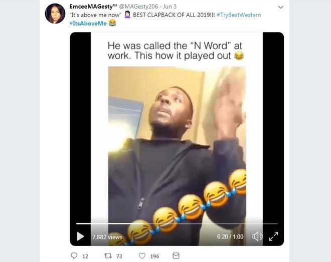 An Austin hotel worker has inspired an internet meme after posting a video to Snapchat showing him turning away a customer who made a racist comment toward him. [SCREENSHOT VIA TWITTER]