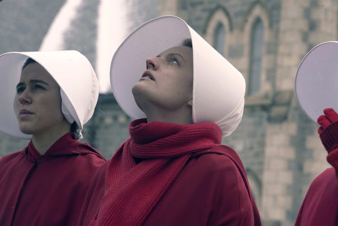 Elisabeth Moss reprises her role as June in the third season of "The Handmaid's Tale." [ELLY DASSAS/HULU]