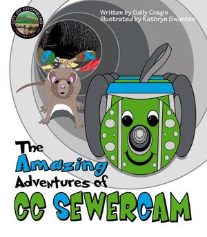The cover of “The Amazing Adventures of C.C. Sewercam,” written by Sally Cragin of Fitchburg and illustrated by Kathryn Swantee of Leominster. [SUBMITTED PHOTO]