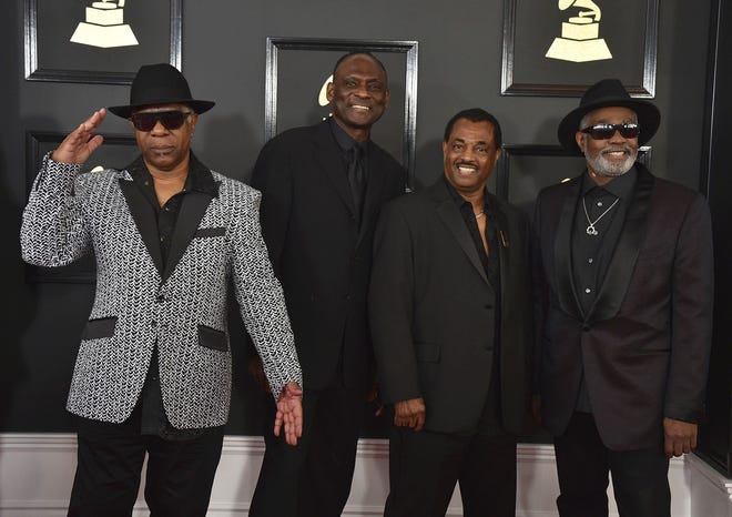 From left, Dennis D.T. Thomas, George Brown, Robert Bell and Ronald Bell of the musical group Kool & The Gang. [The Associated Press]