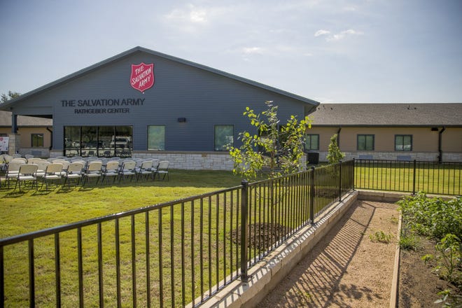 The Salvation Army on Thursday celebrated the completion of the first phase of the Rathgeber Center at 4613 Tannehill Lane in East Austin. When the second phase is completed, the $12 million shelter will have 212 beds. [JAMES GREGG/AMERICAN-STATESMAN]