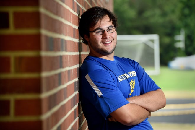 Augusta Prep's Eduardo Perez, who throws the shot put and the discus, is the Augusta Chronicle's boys Track Player of the Year. He's headed to Villanova on a throwing scholarship. [MICHAEL HOLAHAN/THE AUGUSTA CHRONICLE]