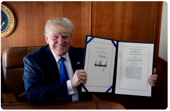 President Donald Trump has signed a $19.1 billion disaster aid bill aimed at helping communities across the country bounce back from hurricanes, floods, tornadoes and fires. [Contributed photo]