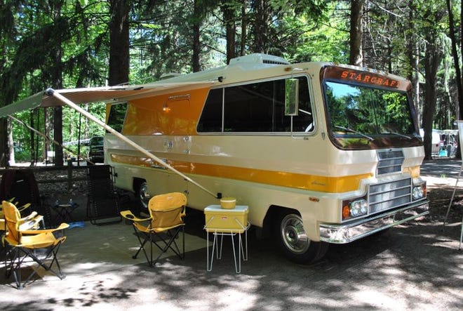 Vintage campers and trailers, like the one seen here, will be on display at Tin Can Tourist events this summer at Hoffmaster, Port Crescent and Interlochen state parks. Both the Tin Can Tourists and Michigan state parks are celebrating their centennial anniversaries in 2019. [CONTRIBUTED]