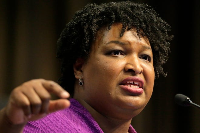 In this April 3, 2019, file photo, former Georgia gubernatorial candidate Stacey Abrams speaks during the National Action Network Convention in New York. [AP Photo/Seth Wenig, File]