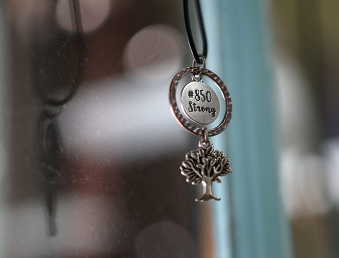 An #850 Strong necklace is on display on June 4, 2019 at the LH Bead Gallery. [PATTI BLAKE/THE NEWS HERALD]