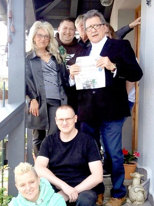 Buffalo, Ohio, native Nick Modock took along a copy of the Daily Jeff when he and his siter, Barbara, were visiting family recently in Nurnburg, Germany.