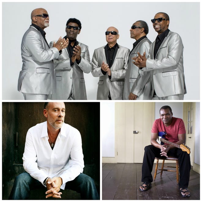 The Blind Boys of Alabama (top), Marc Cohn, bottom left, and Robert Cray, bottom right, opened the season Saturday night at the South Shore Music Circus in Cohasset. 

(File photos)