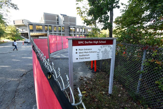 B.M.C. Durfee High School will be among the Fall River schools to adjust its schedule in the next academic year. Start time will move from 7:55 to 8:15 a.m. [Herald News File Photo]