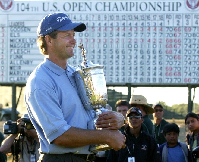 Retief Goosen of South Africa recovered from a lightning strike to win two U.S. Opens. He was inducted into the World Golf Hall of Fame on Monday. [The Associated Press]