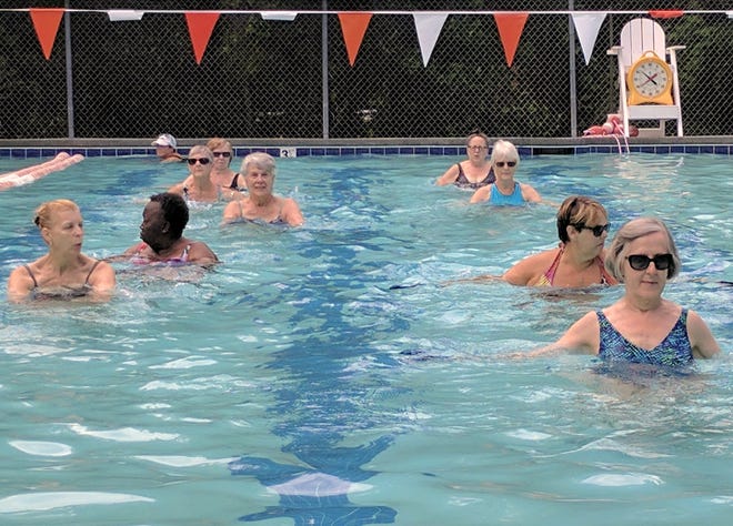 Participants in the Flow Motion Program in the pool at the YWCA. [CONTRIBUTED PHOTO]