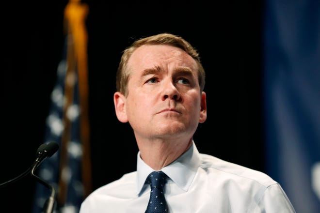 Democratic presidential candidate Michael Bennet qualified for the first debate in Miami. [Charlie Neibergall/The Associated Press]