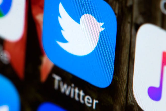 FILE - This Wednesday, April 26, 2017, file photo shows the Twitter app on a mobile phone in Philadelphia. Twitter said Thursday, June 13, 2019, it has deleted nearly 4,800 accounts linked to the Iranian government which served to promote state actions without disclosing their political connection. (AP Photo/Matt Rourke, File)