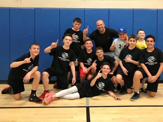 Members of the 12-14 basketball team poses for a photo after winning the championship during the winter months at the Taunton Boys and Girls Club.

[Submitted photo]