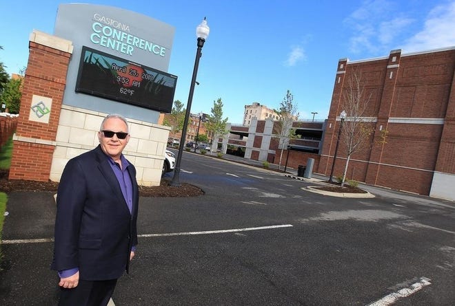 Gastonia Conference Center General Manager Gerry Durkee is pictured outside the downtown facility in a recent photo. [John Clark/The Gazette]