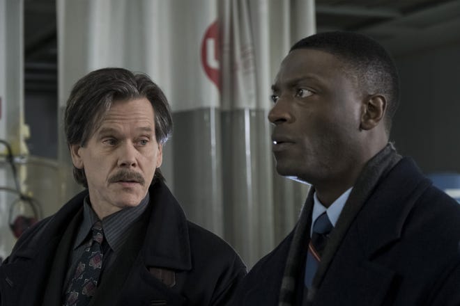 Kevin Bacon as Jackie Rohr and Aldis Hodge as Decourcy Ward in the Boston crime drama, "City on a Hill," written and produced by Quincy native Chuck MacLean. 

Photo Credit: Francisco Roman/SHOWTIME.