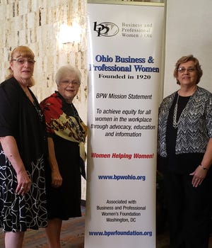 Members of Coshocton Business and Professional Women recently attended the 99th BPW Ohio Conference at the Crowne Plaza Columbus North-Worthington Pictured, from left: President Raine Hammond, Secretary Tomma Bordenkircher and 2019 BPW Ohio Conference Chair Liz Herrell. Not pictured: Vice President Pat Talbot. PHOTO PROVIDED