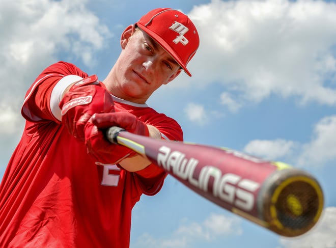 Morton senior first baseman Nick Guerra reached base safely in every single game except for one for the Potters (27-9). The Maryville University commit is the Journal Star's 2019 Baseball Player of the Year. [MATT DAYHOFF/JOURNAL STAR]