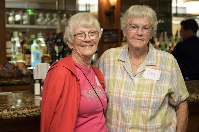 Bea Palmer and Dee McPeek celebreated their 40th anniversary during a recent Triangle Connection meeting. [Cindy Sharp/Correspondent]