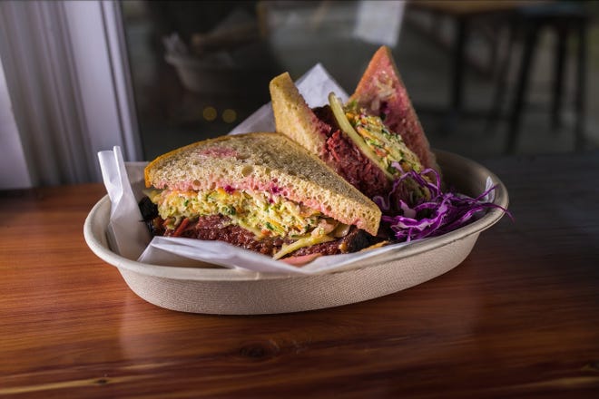 Mum Foods Deli serves a tight roster of sandwiches, with the star being pastrami. [Contributed by Holly Postler]