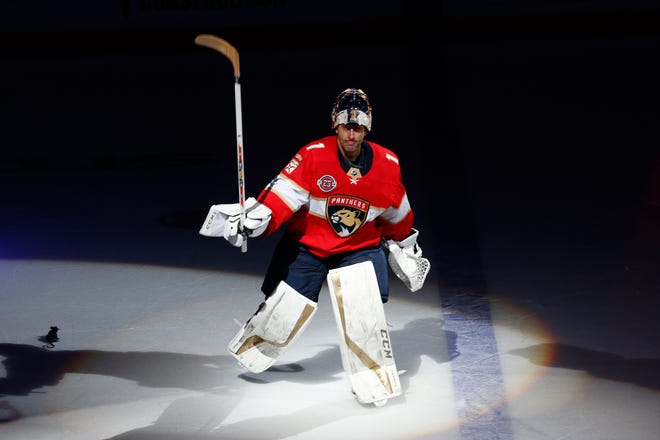 Panthers goaltender Roberto Luongo played 19 seasons but never hoisted a Stanley Cup. [The Associated Press]