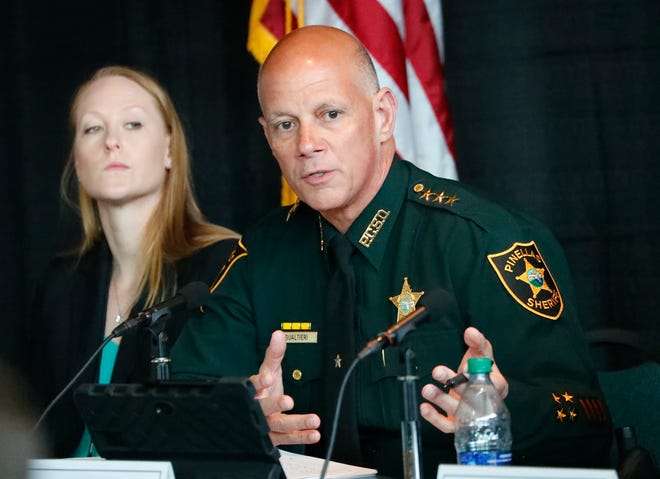 Pinellas County Sheriff Bob Gualtieri, a no-nonsense law officer who is also a lawyer, has drawn national attention through his role as chairman of a statewide commission that has explored the events leading up to the horrific Broward County shooting and the response to it. Wilfredo Lee/AP File]