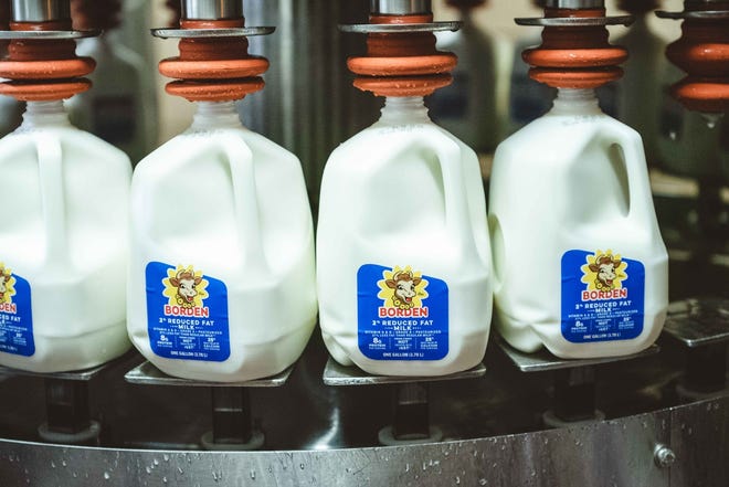 Borden brand milk is once again rolling off the lines at the dairy's West 106th Street plant in Cleveland, where production of the Dairymens label is being phased out. (Courtesy of Borden Dairy)