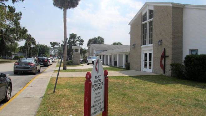 The First United Methodist Church asked for permission to rehab its bathrooms and provide quarters for relief workers who come to Flagler County to help with emergency cleanup. The city said no. [News-Journal/Matt Bruce]