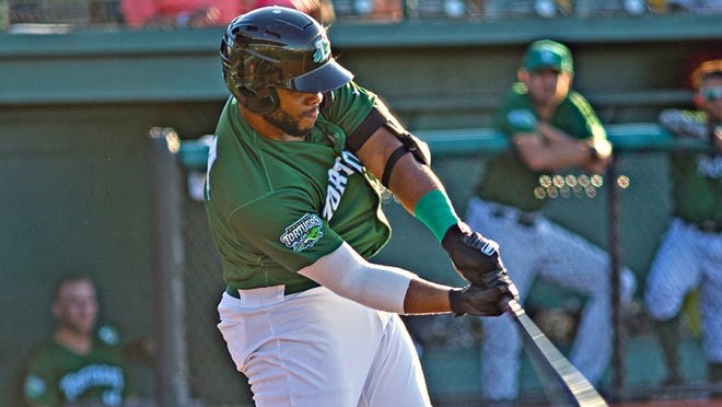 Hendrik Clementina homered twice and drove in six runs, but the Daytona Tortugas lost 11-9 to the Dunedin Blue Jays on Sunday. (Aldrin Capulong)