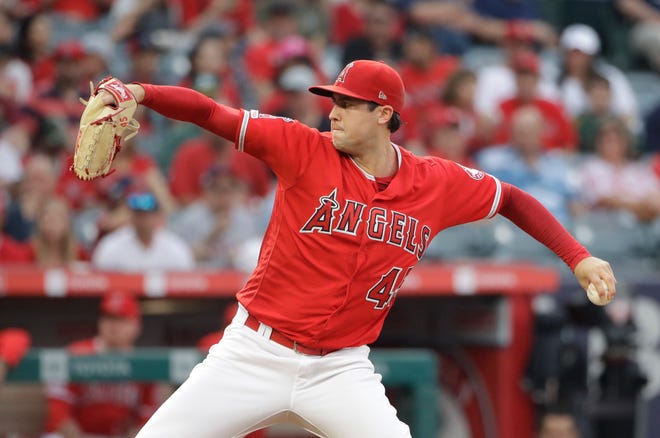 The Los Angeles Angels said pitcher Tyler Skaggs died Monday at age 27. (Associated Press file/Marcio Jose Sanchez)