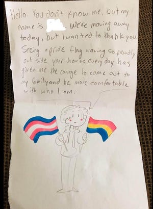 A Texas couple found this letter on the front door. [CONTRIBUTED]