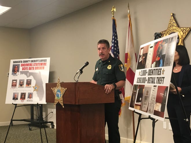 Sarasota County Sheriff's Office Chief Deputy Kurt Hoffman urges residents to be vigilant and check their bank statements daily for unexplained purchases. [Herald-Tribune staff photo / Emily Wunderlich]