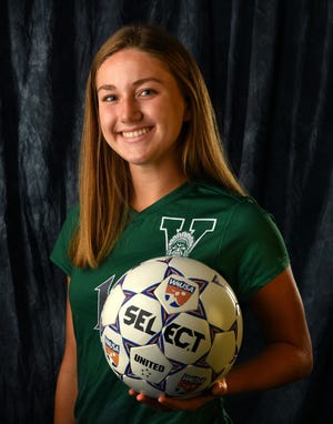 Venice High's Kat Jordan was selected as the HT Preps Girls Soccer Player of the Year for the 2019 season. [Herald-Tribune staff photo / Mike Lang]
