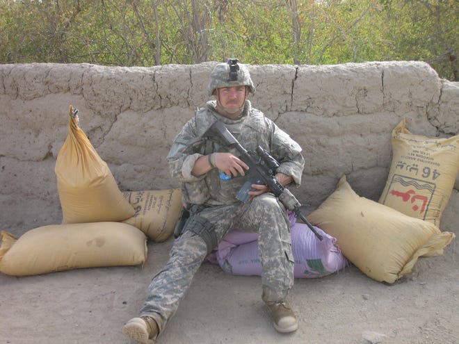 Alex Pracht, shown on duty in Afghanistan, was injured by a roadside bomb in 2009. [University of Missouri photo]
