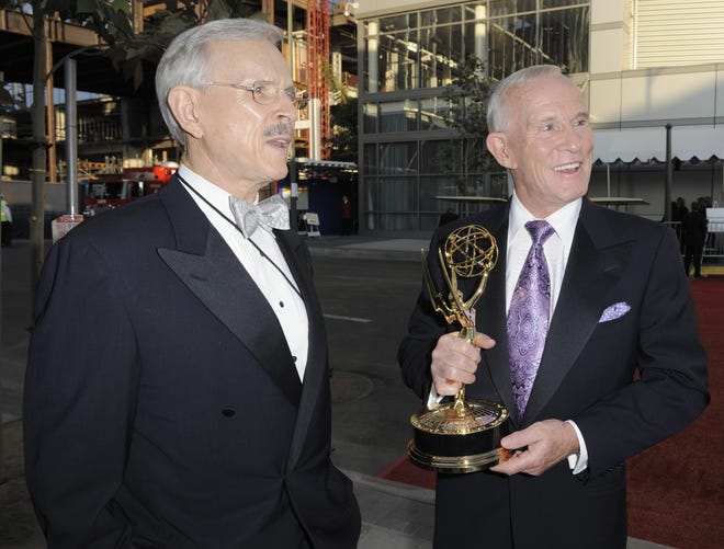 Dick, left, and Tom Smothers, seen here after receiving an honorary Emmy, will appear onstage together again for a show at McCurdy's Comedy Theatre in Sarasota. [AP file / 2008]