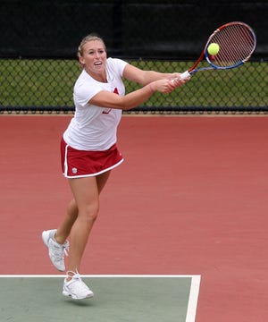 Alexa Guarachi during the 2012 NCAA Division 1 Women's Tennis Championships against Georgia Tech in Tuscaloosa on May 12, 2012. [File staff photo]