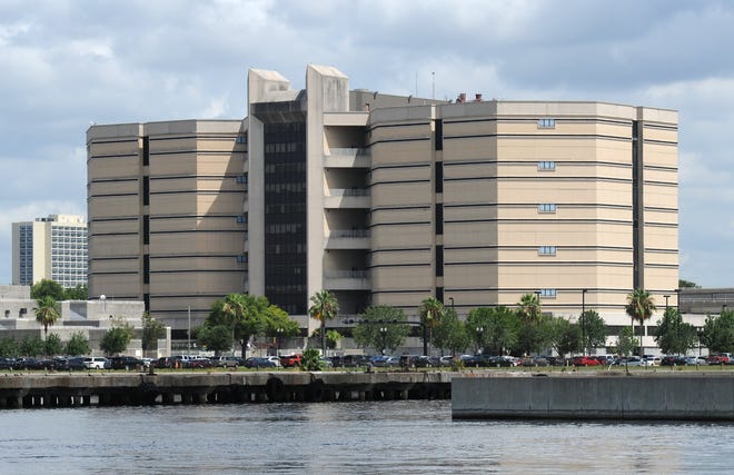 Mayor Lenny Curry has said he wants to move the Duval County jail out of downtown, but a draft version of the city's next five-year capital improvements program does not contain any money for a new jail. [Bob Self/Florida Times-Union]