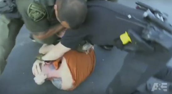 A video still from the A&E television show "Live PD" was shot during the June 14 arrest of Ramsey Mitchell.