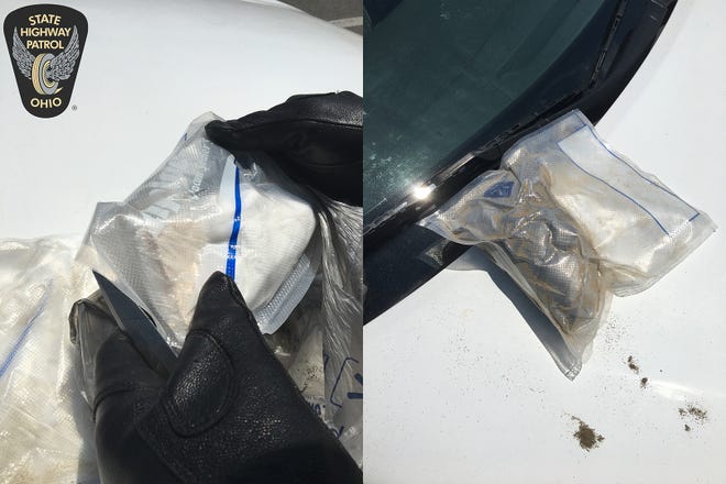 Ohio State Highway Patrol troopers seized 90 grams of suspected cocaine and 30 grams of suspected heroin valued at $11,200 during a traffic stop on Interstate 77 in Guernsey County last month.