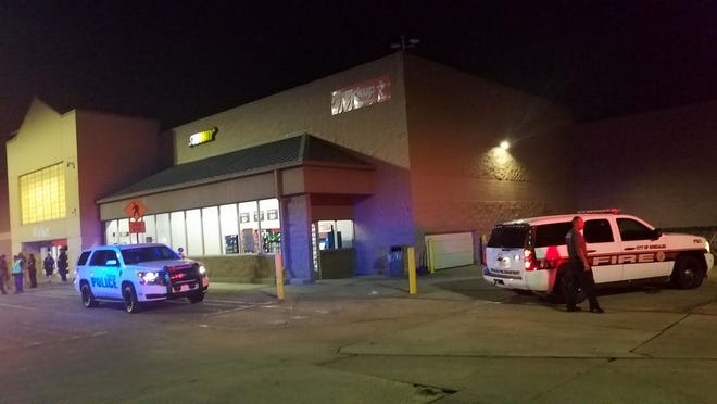 Gonzales Fire and Police departments were on the scene during a late-night evacuation of Walmart on Sunday.