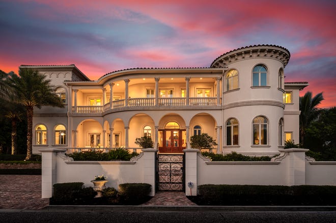 This $6,725,000 residence at 2016 Casey Key Road on Blackburn Bay represents the highest home sale during June of 2019. Deborah Beacham, a Realtor with Michael Saunders & Company, was both the listing and selling agent for the 7,508-square-foot home. [PHOTO COURTESY OF MICHAEL SAUNDERS & COMPANY]