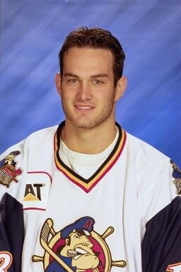 Peoria Rivermen left wing (1998-99 through 2000-01) J. F. Boutin, now selected to the Rivermen Hall of Fame. [PEORIA RIVERMEN PHOTO]