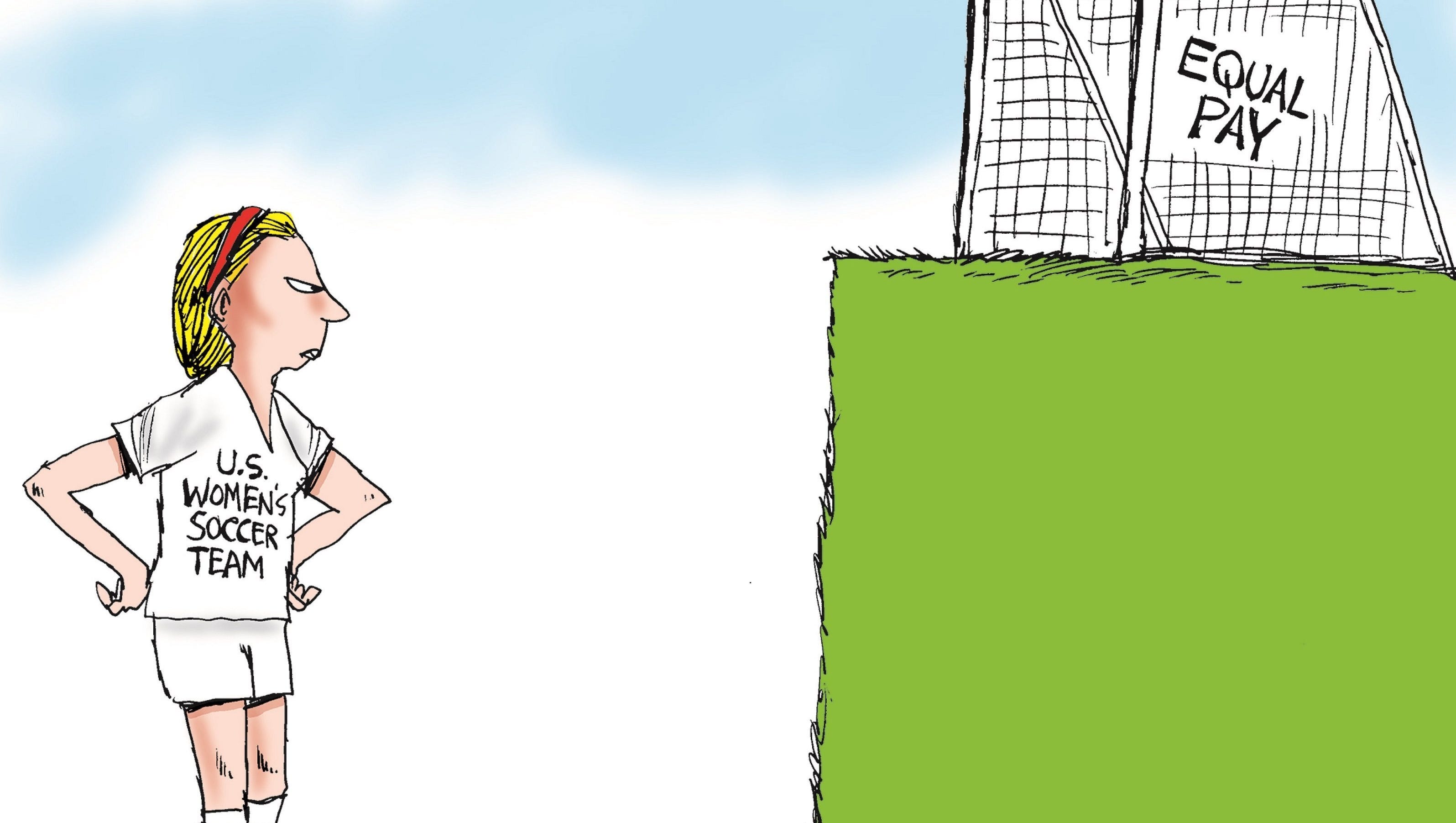 Editorial cartoon: Unlevel playing field