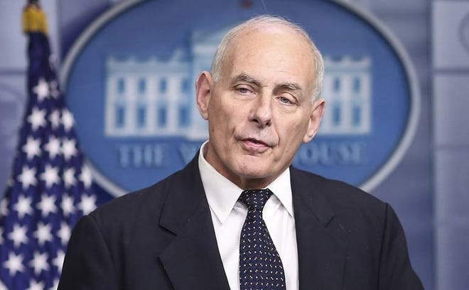John Kelly, President Donald Trump’s former chief of staff, joined the board of Caliburn International, which runs the infamous Homestead detention center for migrant children in Florida, Paul Krugman writes. [OLIVIER CONTRERAS/TNS]